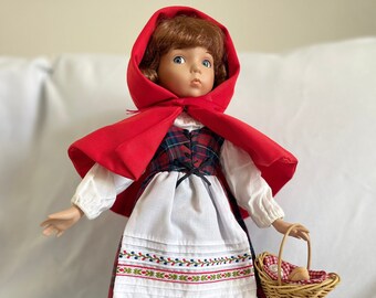 Vintage Little Red Riding Hood 15" Doll by artist Dianna Effner. Numbered limited edition. Porcelain with Soft Body in like new condition.