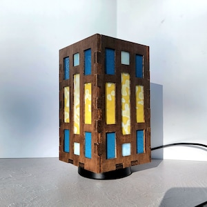 Stained Glass Lamp, Southwestern Lamp, Desk Lamp, Frank Lloyd Wright, Mission, Arts and Crafts, Christmas Gift