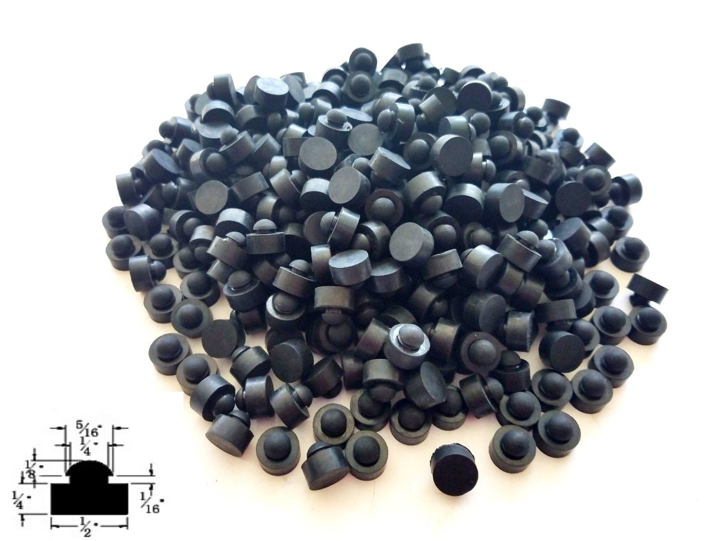 Lot of 25 Pushin Rubber Bumper Feet Tight Grip Stem Stoppers Etsy