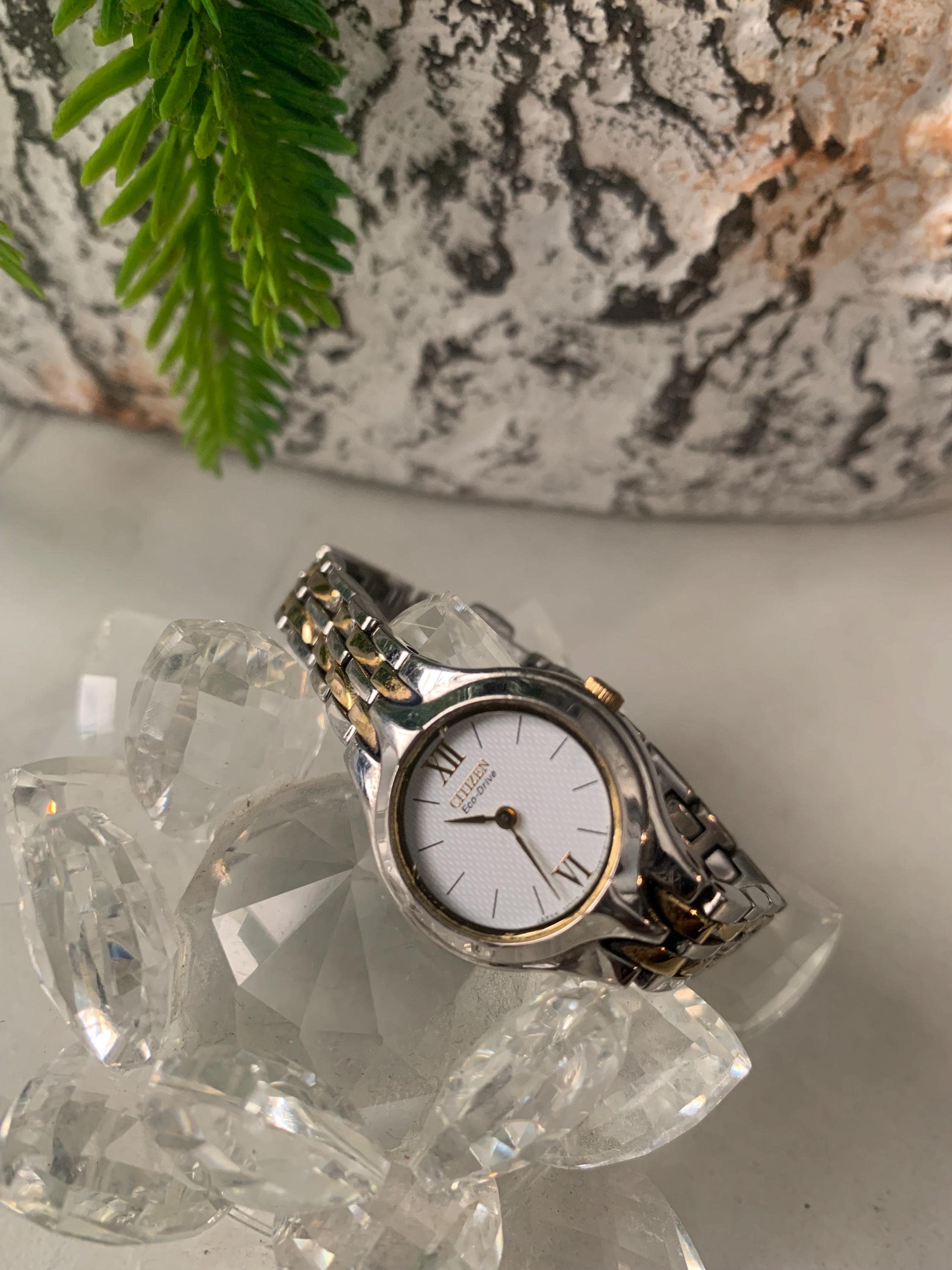 Citizen Eco-Drive Women\'s Gold and Silver Watch Citizen Eco-Drive 33MM Ladies Watch main image 2