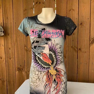Vintage Y2K Phoenix Bird Ed Hardy Women's Top Size Medium, Vtg