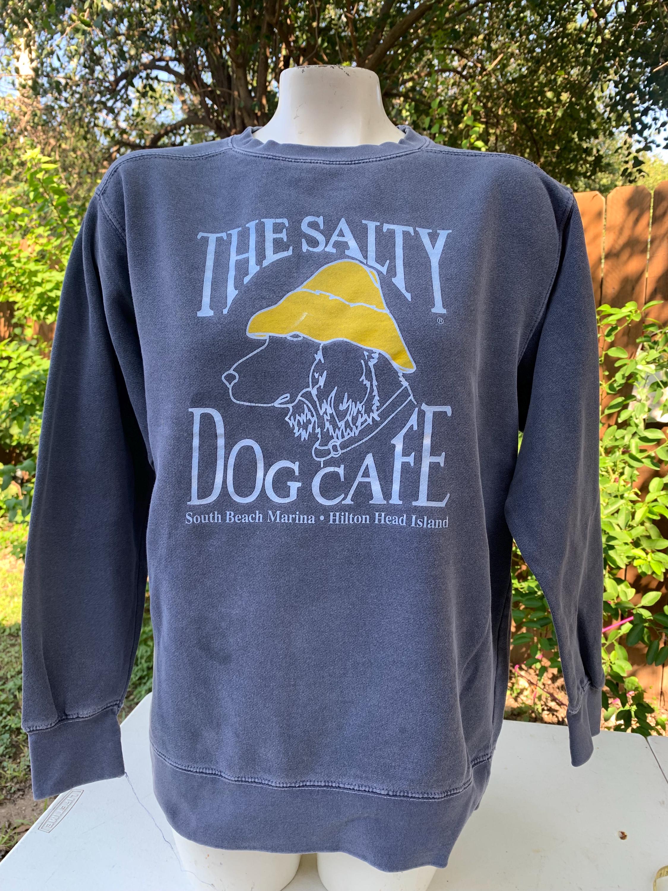 Vintage the Salty Dog Cafe Crewneck Pullover Sweatshirt Size Small by Comfort Colors Blue Sweatshirt. Etsy
