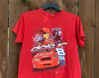 Camiseta vintage de doble cara Dale Earnhardt Jr 8 Bud Monte Carlo, talla S/M, deportes de motor, Nascar.