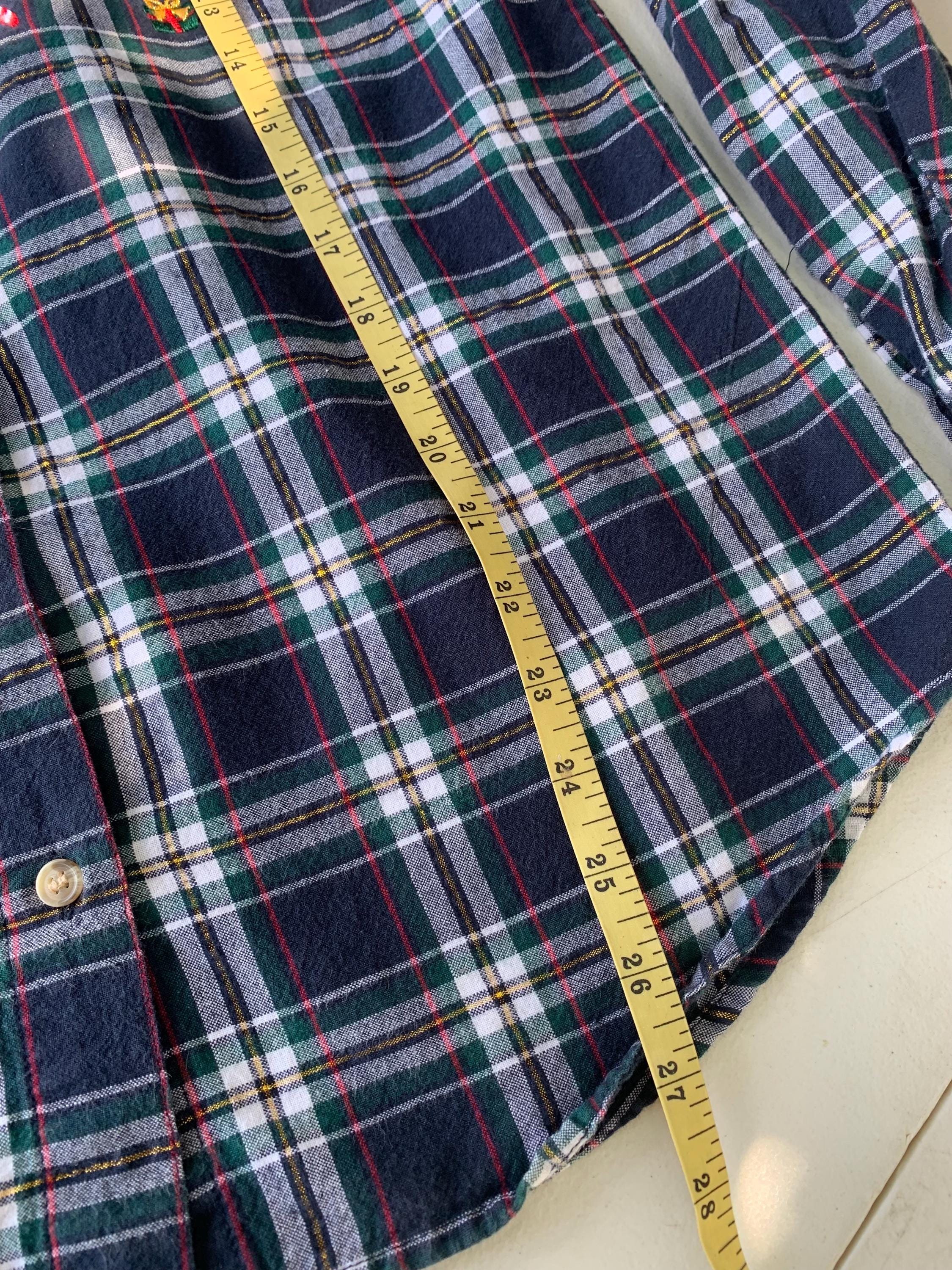 Chemise Femme Bobbie Brooks Taille 18W/20W Brodée Noël - 100% Coton, Neuve
