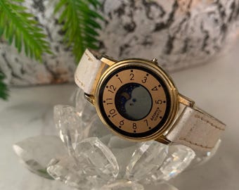 Bracelet beige pour montre Phase de lune vintage des années 1999-2000, An 2000, rétro, tenue décontractée, mignonne.