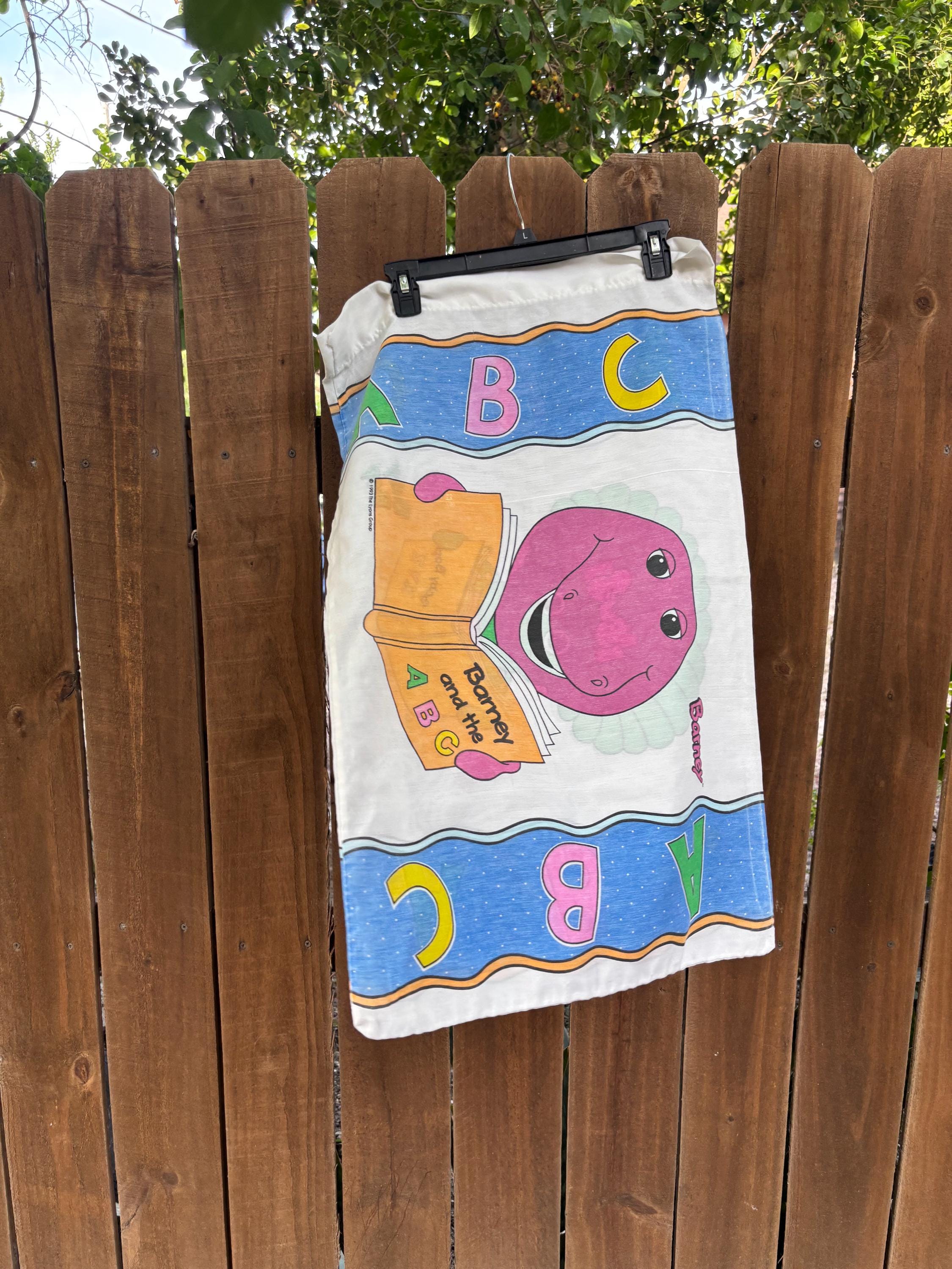 Barney Pillowcase - Etsy