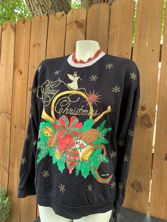 Vintage Christmas ugly sweater by Nut Cracker, Cu… - image 3