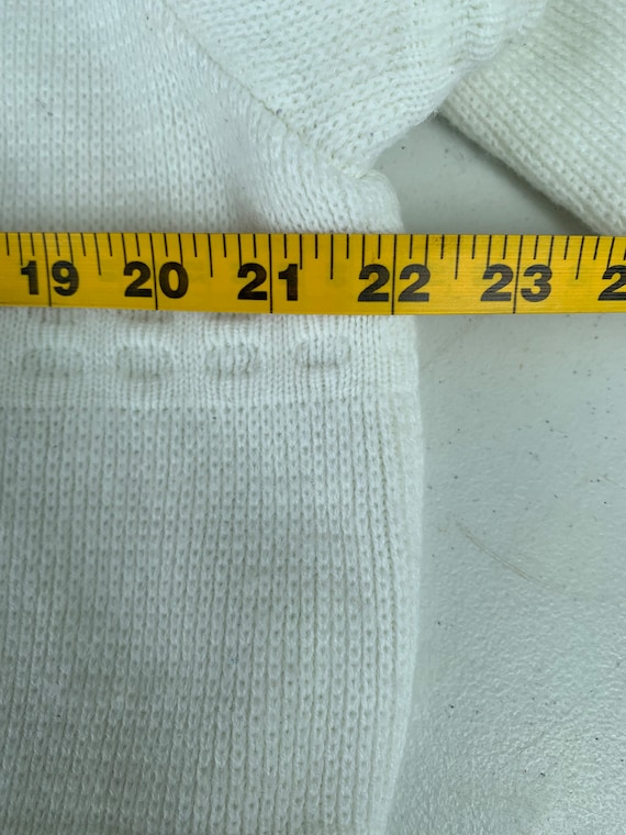 Vintage 70s Sears long sweater size M/L , White A… - image 7