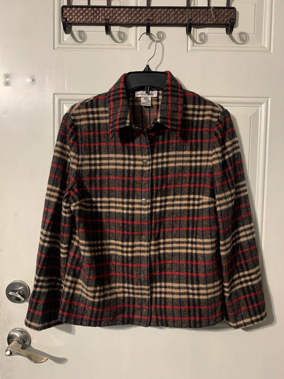 Vintage Evan-Picone Plaid jacket, Vintage  Wool b… - image 1