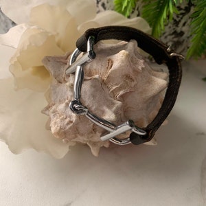 Vintage Sebastian Sa bracelet, Made in Spain Vintage bracelet, Black/Silver tone bracelet.