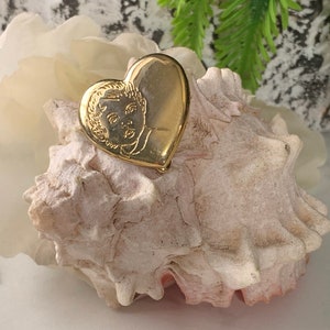 Vintage The Variety Club heart pin brooch, Vintage Gold tone heart shaped pin.