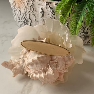 90s Vintage Monet beige/cream enamel brooch, True Vintage pin/brooch.