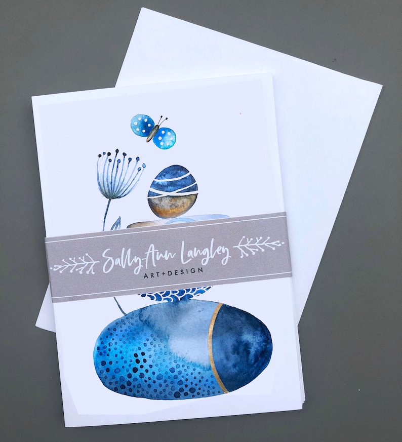 Set of 6 Art Note Cards - Rock Cairn II Collection - Etsy