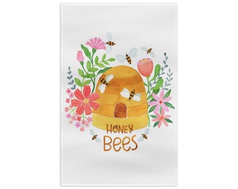 Honey Bees Soft Tea Towel
