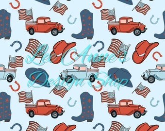 Seamless pattern,  Fourth of July seamless, Western seamless, western fourth July,  seamless, Independence Day seamless