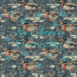 Modèle sans couture, canards sans soudure, canards colverts, canards aquarelles, colverts aquarelles, étang aux canards