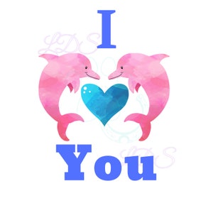 dauphin, coeurs, amour, png, je t'aime, dauphins roses