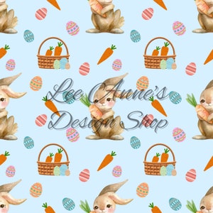 Motif sans couture, sans couture de Pâques, lapin de Pâques, aquarelle de Pâques, lapin sans couture, panier de Pâques sans couture