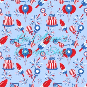 Seamless pattern,  Fourth of July seamless, Bomb pop seamless, Independence Day seamless, Fourth of July bomb pops, July 4th pattern,