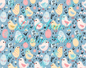 Seamless pattern, easter seamless, chickens seamless, chicks seamless, Easter eggs seamless, hens seamless, easter baby chicks