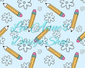 Seamless pattern, School seamless, pencil seamless, School pattern, school supplies,