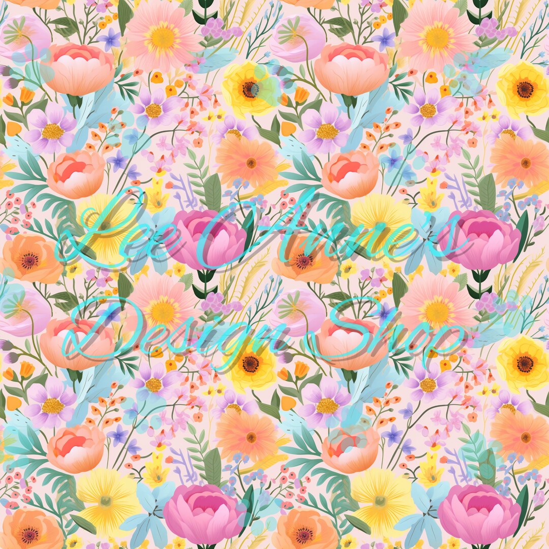 Seamless Pattern, Floral Seamless, Spring Floral Seamless, Spring ...