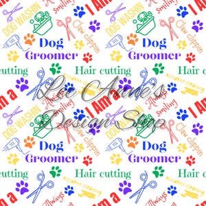 Seamless pattern, Dog groomer seamless, dog groomer pattern, rainbow dog groomer, Pride dog groomer sesmless