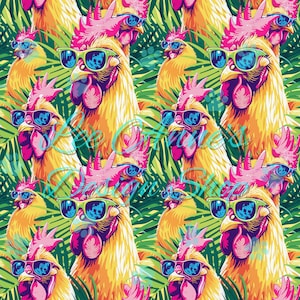 patrón sin costuras, pollo sin costuras, gallo sin costuras, verano sin costuras, nadar sin costuras, pollo tropical sin costuras