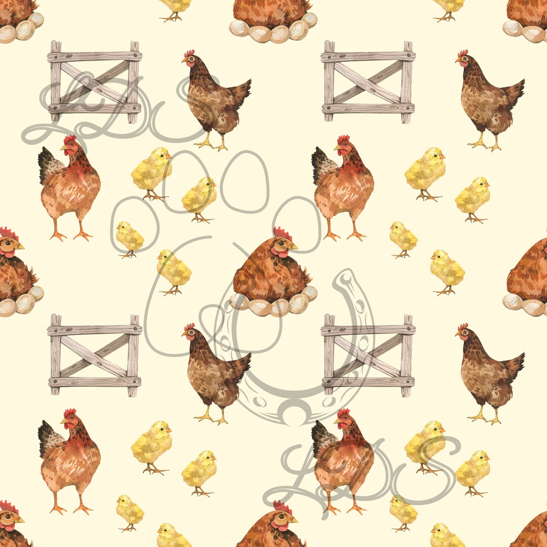 Seamless Pattern, Chickens Seamless, Hens Seamless, Chicken Eggs, Baby ...