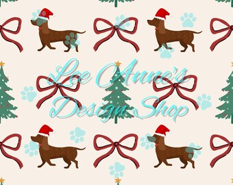 Seamless pattern, Christmas seamless, dog Christmas seamless, Christmas dogs, dachshund seamless, dachshund Christmas seamless