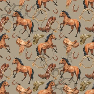 Seamless pattern, western seamless pattern, Cowboy seamless pattern, horse pattern, cowboy