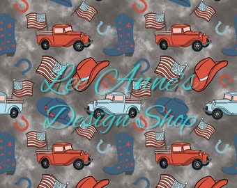 Seamless pattern,  Fourth of July seamless, Western seamless, western fourth July,  seamless, Independence Day seamless