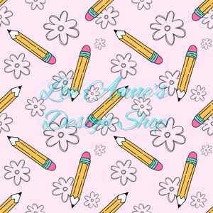 Seamless pattern, School seamless, pencil seamless, School pattern, school supplies,