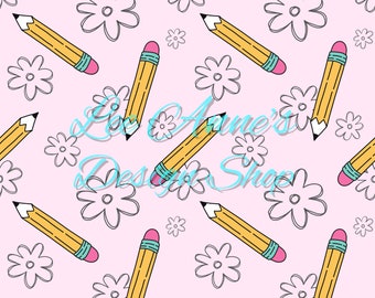 Seamless pattern, School seamless, pencil seamless, School pattern, school supplies,