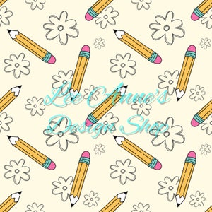 Seamless pattern, School seamless, pencil seamless, School pattern, school supplies,