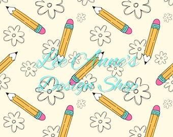 Seamless pattern, School seamless, pencil seamless, School pattern, school supplies,
