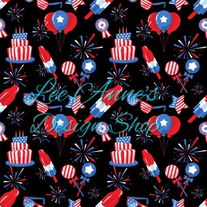 Seamless pattern,  Fourth of July seamless, Bomb pop seamless, Independence Day seamless, Fourth of July bomb pops, July 4th pattern,