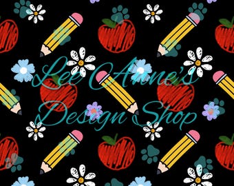 Seamless pattern, School seamless, pencil seamless, School pattern, back to school seamless