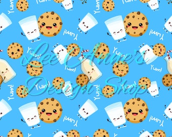 Seamless pattern, Cookies seamless, cookies and milk seamless, milk seamless, yum seamless, chocolate chip cookie seamless