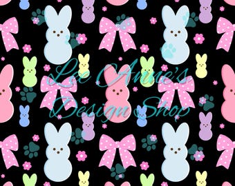 Seamless pattern, easter seamless, easter bunny seamless, coquette easter seamless, coquette bunny seamless, easter candy seamless