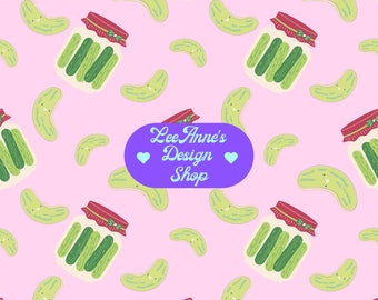 Seamless pattern, pickles seamless, pickle jar seamless, pickle pattern