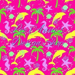 Sicheres Schwimmen Nahtlos, Schwimmen Nahtlos, Neon Schwimmen Nahtlos, Tropisch Nahtlos, Delfine Nahtlos, Ozean Leben Nahtlos