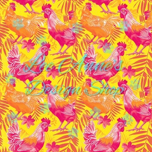 patrón sin costuras, pollos sin costuras, pollos tropicales, pollos de verano sin costuras, pollos nadando, nado seguro sin costuras