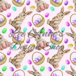 Motif sans couture, sans couture de Pâques, lapin de Pâques, aquarelle de Pâques, lapin sans couture, panier de Pâques sans couture