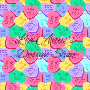 Seamless pattern, Valentines seamless, Valentine candy seamless, Heart seamless, heart candy, hearts pattern, candy pattern