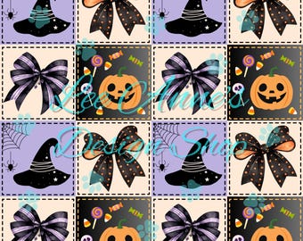 Seamless pattern, Halloween seamless, ghost seamless, pastel ghost seamless, patchwork halloween seamless, coquette halloween seamless