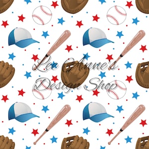 Seamless pattern, Baseball seamless, ball game seamless, baseball watercolor