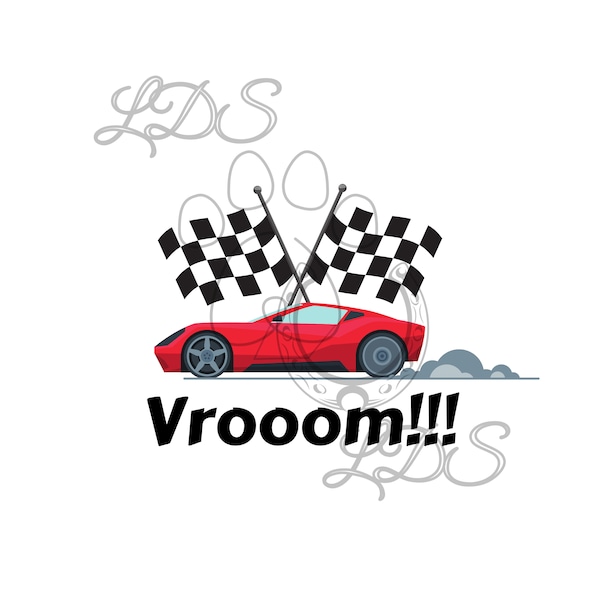 Race car sublimation, vroom, vrooom, race car png, race car flag, red car png, sports car, red race car