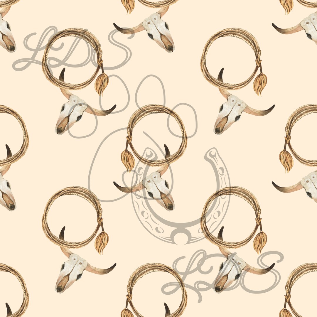 Seamless Pattern, Western Seamless Pattern, Cowboy Seamless Pattern ...