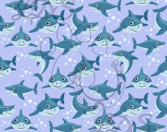 Seamless pattern, Shark pattern, shark seamless, cute sharks, kids sharks seamless, ocean, boys, kids